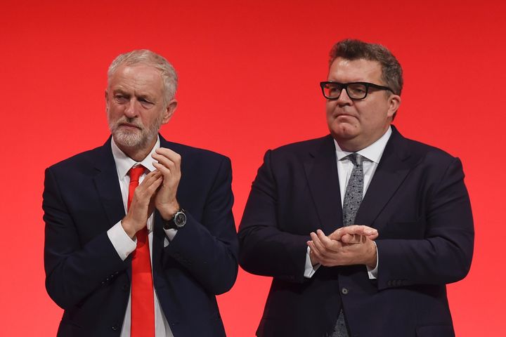 Labour deputy leader Tom Watson (R) warned yesterday there was a 'hard-left' plot to take over the party