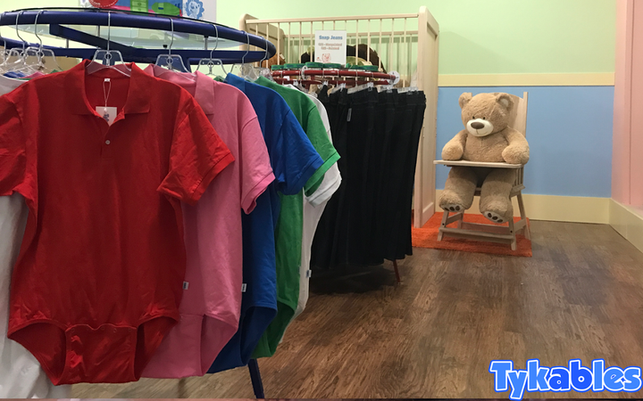 Tykables carries a full line of clothing, diapers and more.