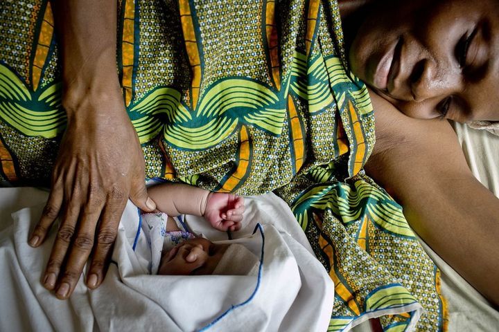 Mother and newborn in Ghana.