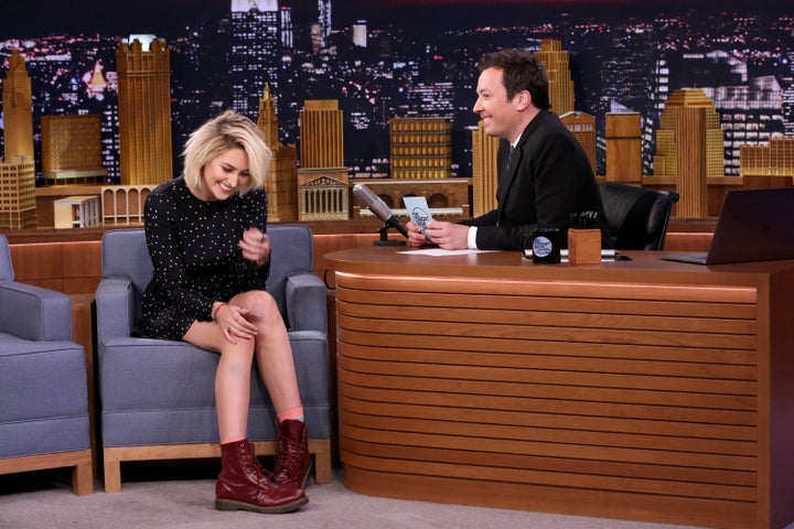 Paris Jackson during her interview with Jimmy Fallon. 