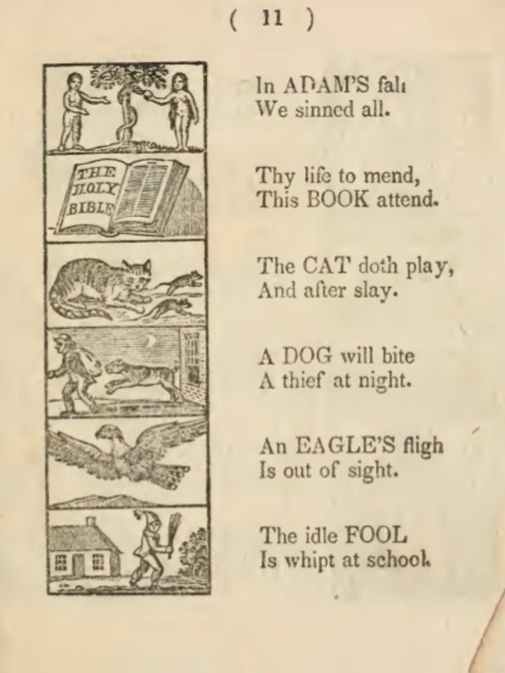 Excerpt from the 1777 ‘New England Primer.’<a rel="nofollow" href="http://thefederalistpapers.org/ebooks/the-new-england-prim