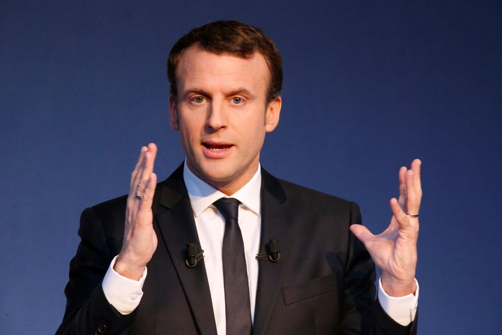 Emmanuel Macron, head of the political movement En Marche!