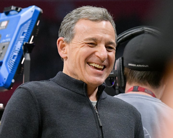 Bob Iger at a basketball game between the Oklahoma City Thunder and the Los Angeles Clippers in January in Los Ange