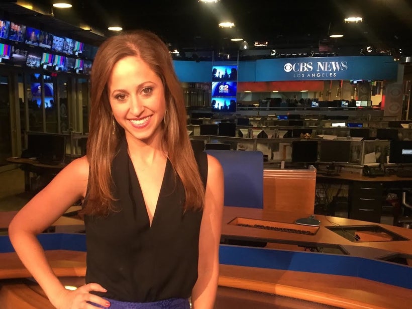 Inside the CBS LA newsroom.
