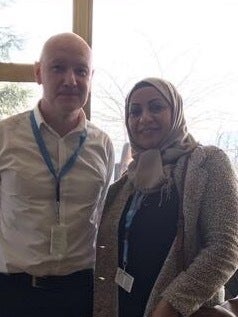 With Al-Saegh at the United Nations in Geneva last week.