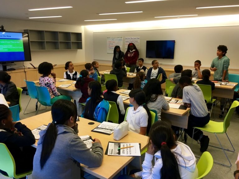 7th grade students on the first day of after-school tutoring and mentoring run by <a rel="nofollow" href="https://www.btny.or