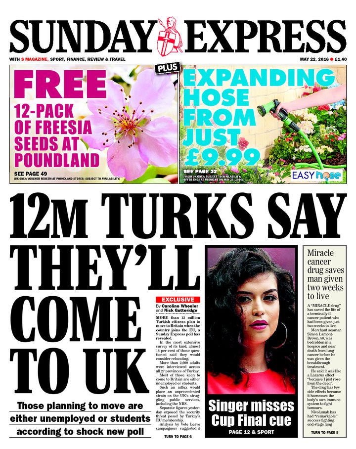 <strong>The Sunday Express's 'misleading' claim about Turks wanting to come to Britain</strong>