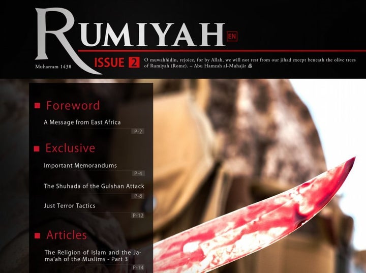 ISIS uses the English-language magazine Rumiyah, which means Rome, to spread its extremist ideology in the West.