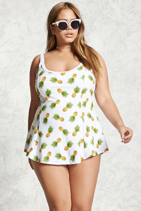 pineapple swim dress