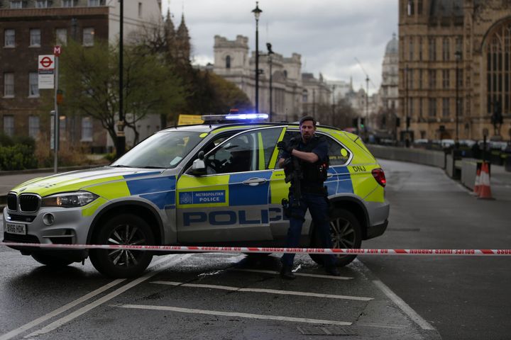 An emergency cordon was placed round Parliament