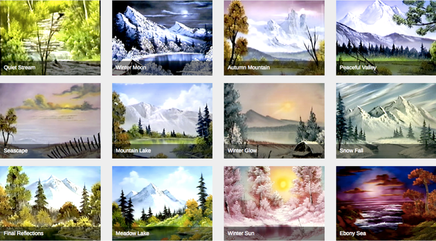 Someone Organized All 403 Of Bob Ross Paintings On One Happy Little Website Huffpost