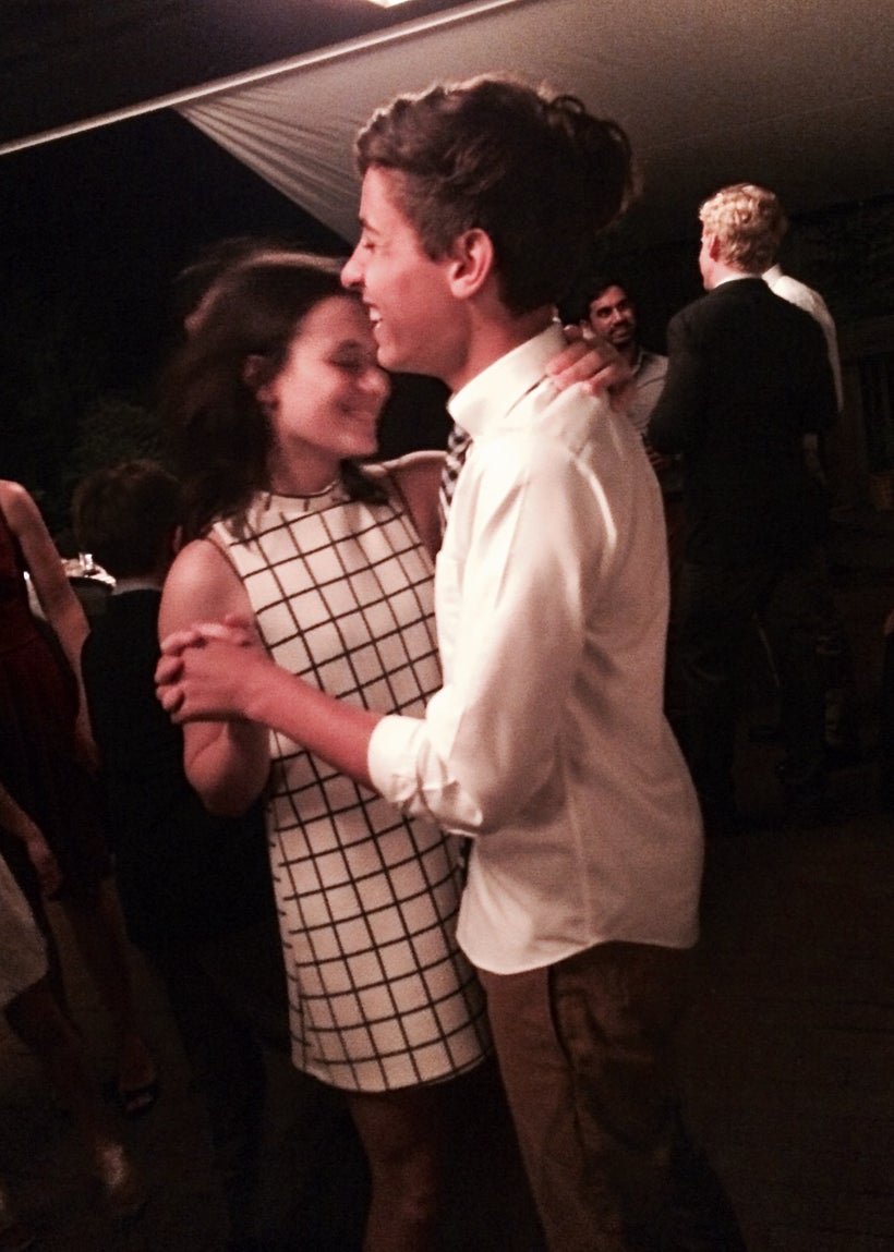 My two oldest, sister and brother, dancing at a cousin’s rehearsal dinner