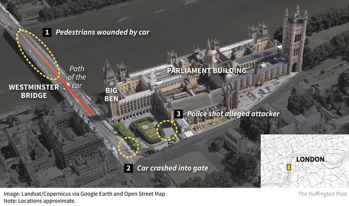 Five people were killed in an attack on Parliament in London on Wednesday.
