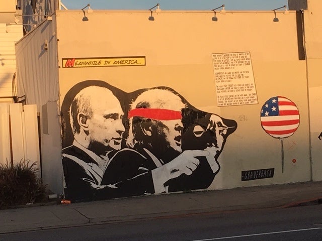 Greg Auerbach, <em>Meanwhile in America…, </em>2016. Street art in Downtown L.A.