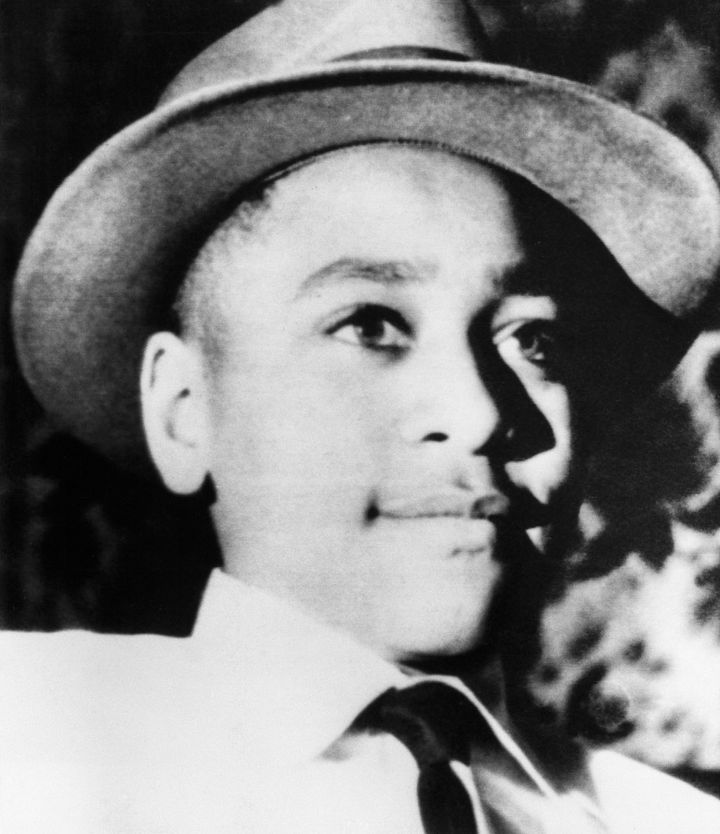 Young Emmett Till wears a hat. Chicago native Emmett Till was brutally murdered in Mississippi after flirting with a white woman.