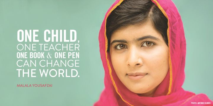 Malala Yousafzai, a Pakistani activist for female education and the youngest-ever Nobel Prize laureate.