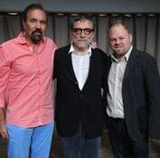 From left Jorge Perez and Jaume Plensa and friend