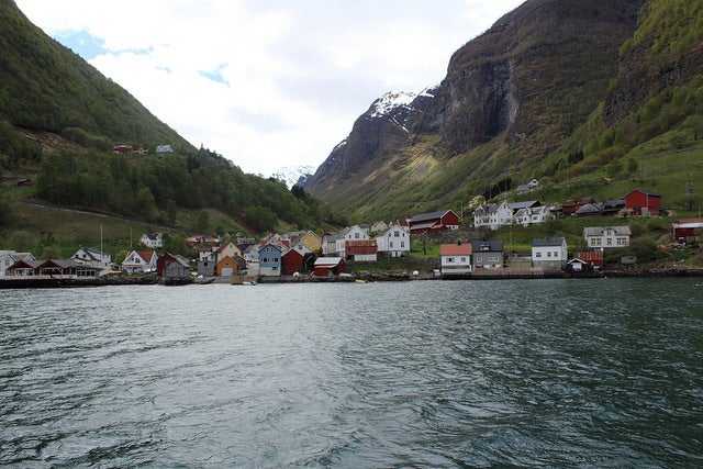 <p>A small town along one of Norway’s many fjords.</p>