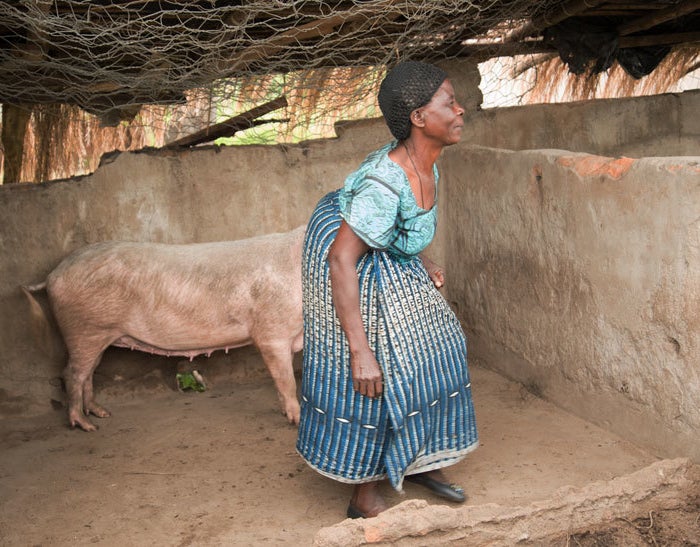 Nellie Mohanga on her farm.