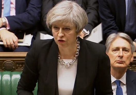Prime Minister Theresa May speaking to MPs in the House of Commons in the aftermath of yesterday's terror attack