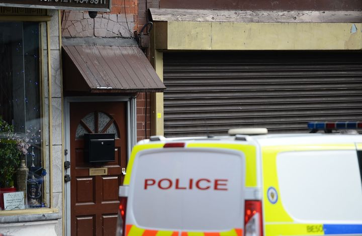 Police activity outside an address in Hagley Road, Birmingham, on Thursday