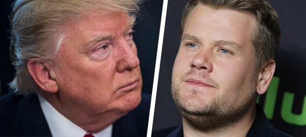 Donald Trump faces the music...ally inclined James Corden.