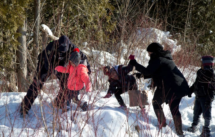 Canadian police intercept a Sudanese family at the U.S.-Canada border. Sudan is one of the countries targeted in U.
