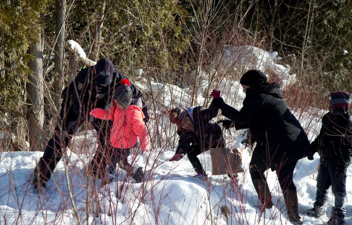 Canadian police intercept a Sudanese family at the U.S.-Canada border. Sudan is one of the countries targeted in U.S. President Donald Trump's travel and immigration ban.