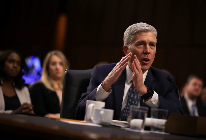 <p>Judge Neil Gorsuch testifies during the third day of his Supreme Court confirmation hearing before the Senate Judiciary Committee. </p>
