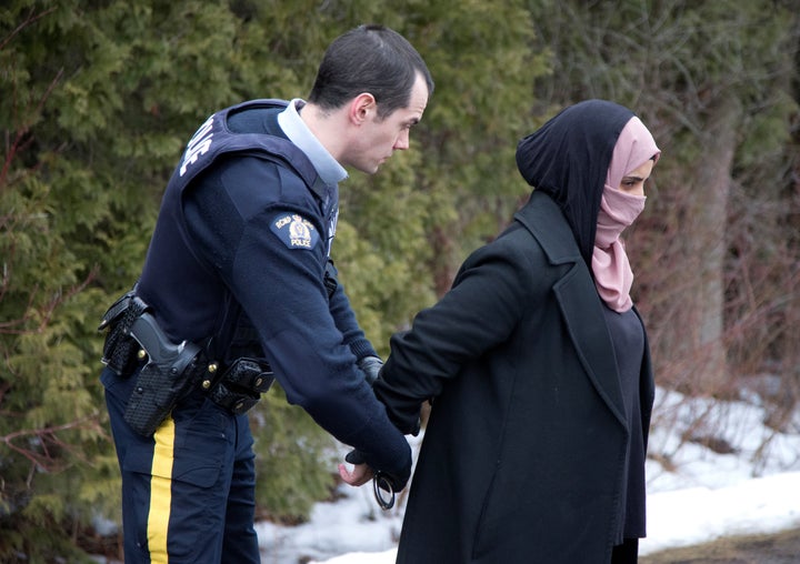 A Yemeni woman is detained while crossing into Canada at the U.S. border. Yemen was also affected by U.S. President Donald Trump's travel and immigration ban.