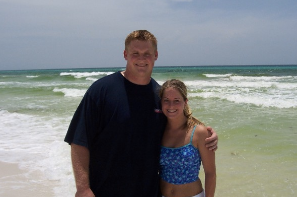<i>The day my now husband proposed to me. Also known as before I had a muffin top. </i>