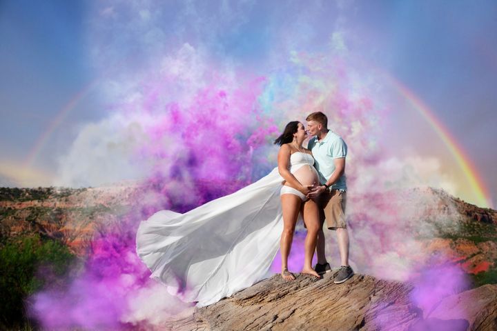 Brittney Studer of Brit Nicole Photography edited a photo of Britni and Jacob Lamance so they could celebrate their kids born after Britni's ectopic pregnancy.