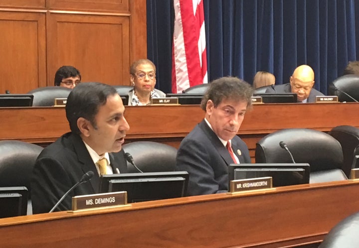 <strong>Congressman Raja Krishnamoorthi speaking at a House Oversight Committee hearing</strong>