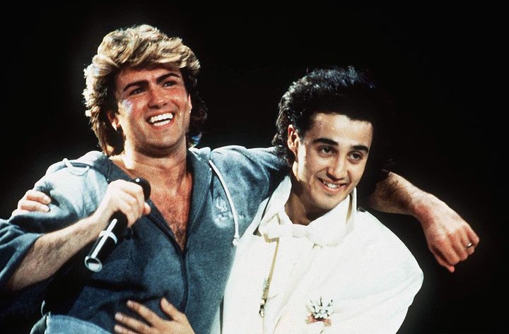 George Michael and Andrew Ridgeley pictured in 1985