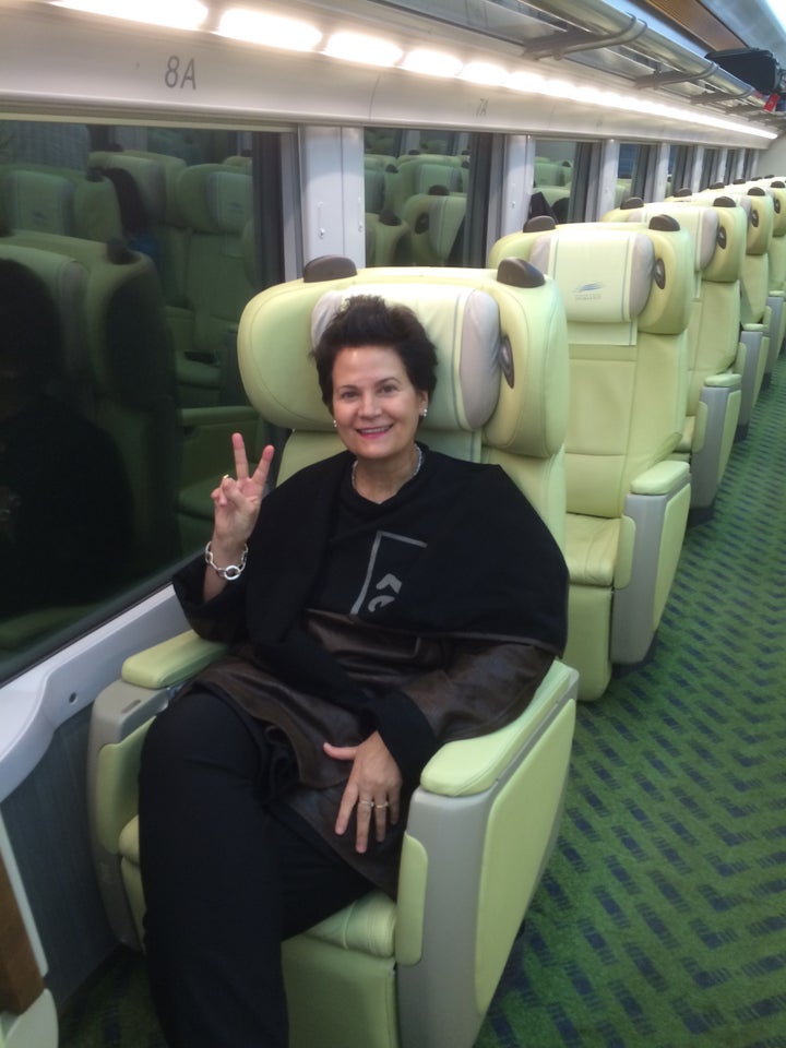 <p>Aboard the Shimakaze Sightseeing Limited Express</p>