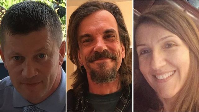 Masood's confirmed victims (left to right): PC Keith Palmer, Kurt Cochran, and Aysha Frade. Fourth victim Leslie Rhodes has yet to be pictured