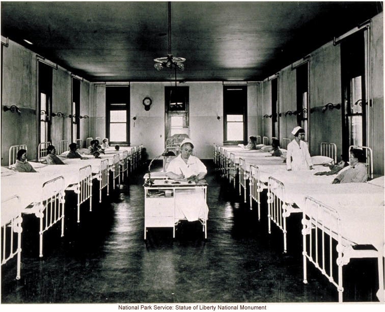 Hospital ward at Ellis Island (image credit, Cold Spring Harbor Laboratory)