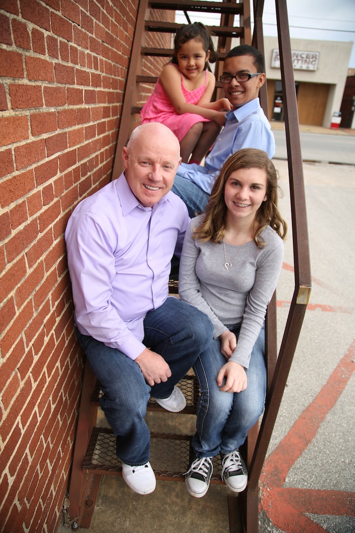 Allen with his three youngest kids