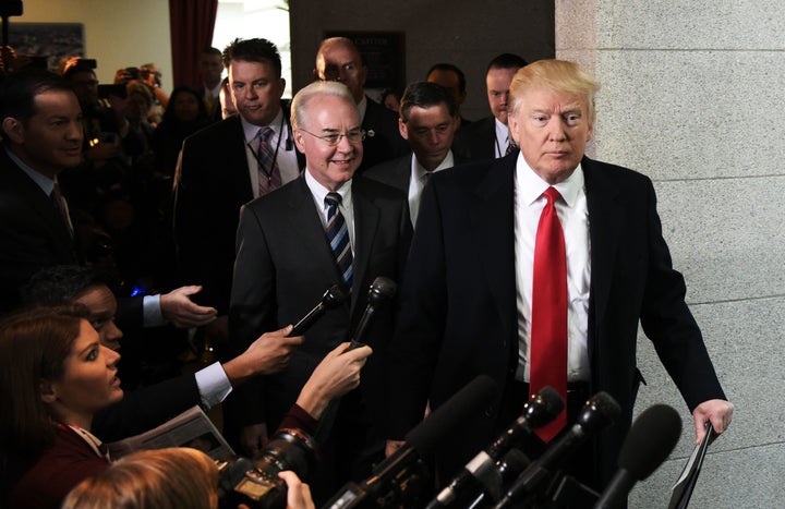 Health and Human Services Secretary Tom Price has at least eight former lobbyists serving on the beachhead team in his agency