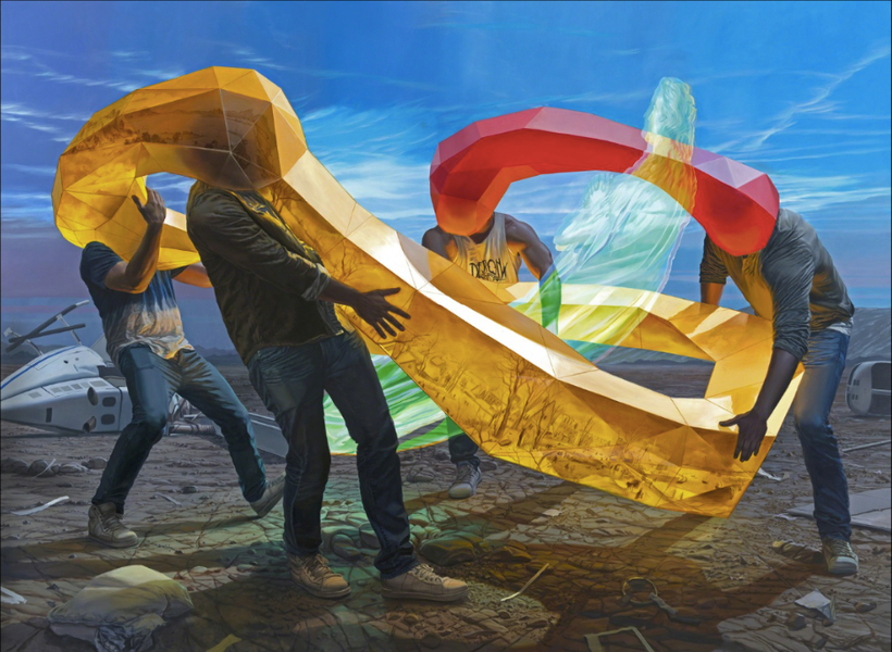 <em>The Participants</em>, 55” x 75” Oil on linen, 2016