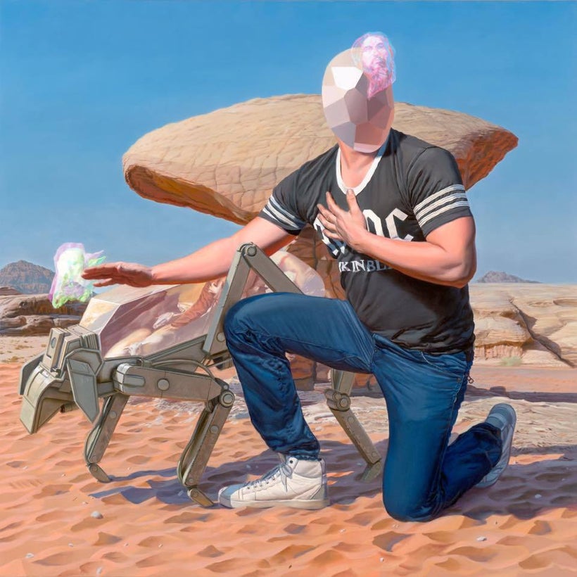 <em>A Shepard for First Days,</em> 30" x 30", Oil on linen, 2017.