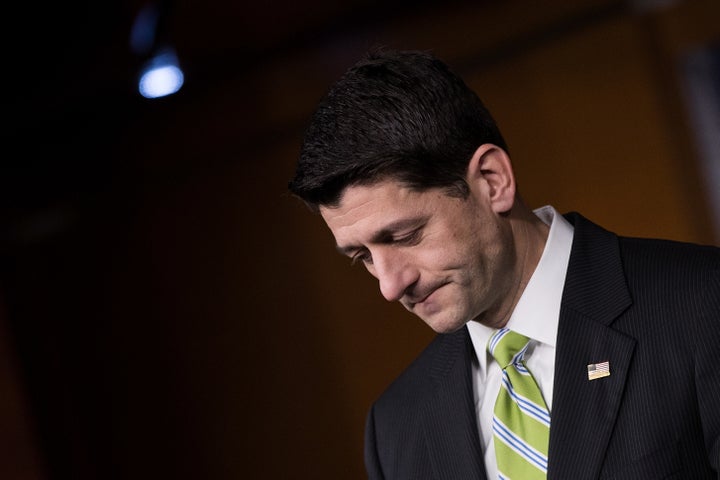 Speaker Paul Ryan (R) couldn't get his party to pass a bill to repeal Obamacare. They've only been talking about doing t