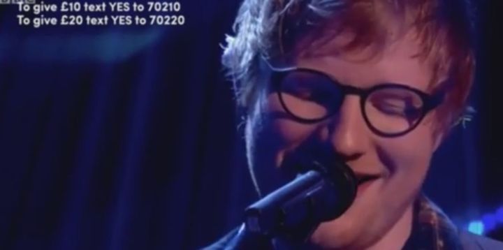 Ed Sheeran forgot the lyrics to his song during his Comic Relief performance