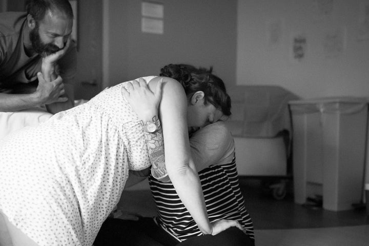 Porter sitting in silence with her client who needed a minute of calm to gather her thoughts. 