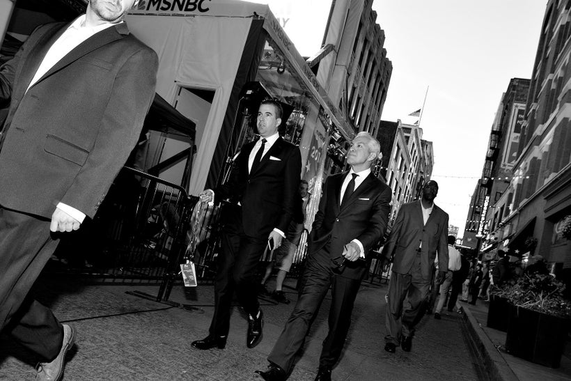 Walking with USHCC President and CEO Javier Palomerez to endorse Hillary Clinton on CNN at the 2016 Republican National Conve