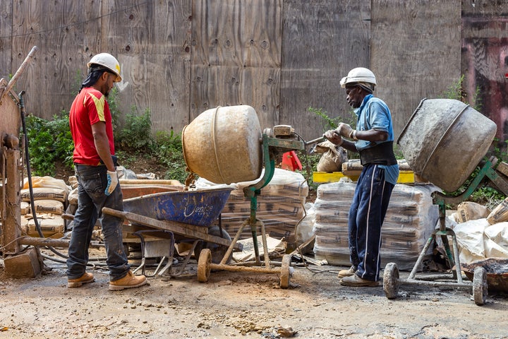 construction workers on L+M site