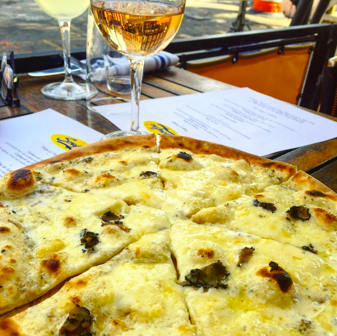 The Tartufo Nero Pizza at Serafina Sunset