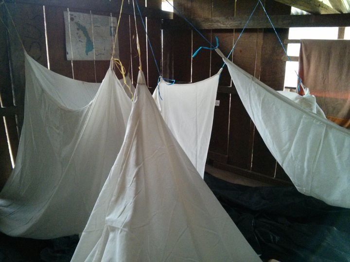 Sleeping arrangements at the communal rooms.