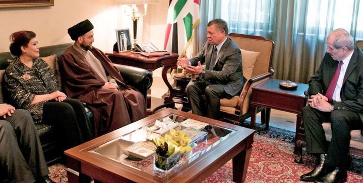 His Majesty King Abdullah meets with Head of the Iraqi National Alliance Sayyid Ammar Al Hakim in Amman,