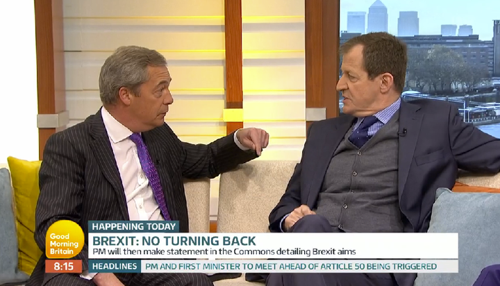 <strong>Things all got rather shouty between Nigel Farage and Alastair Campbell</strong>